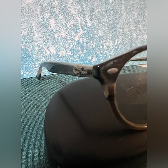 Ray-Ban Optics RB2180-V 5540 Unisex Polished Gray Havana Round Eyeglasses Frame - Picture 9 of 16